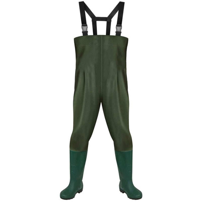 Waders Garden Wellington Boots Pantalon de pêche Green Pond Pantalon Imperméable Gr. xl 44/45 - Einfeben