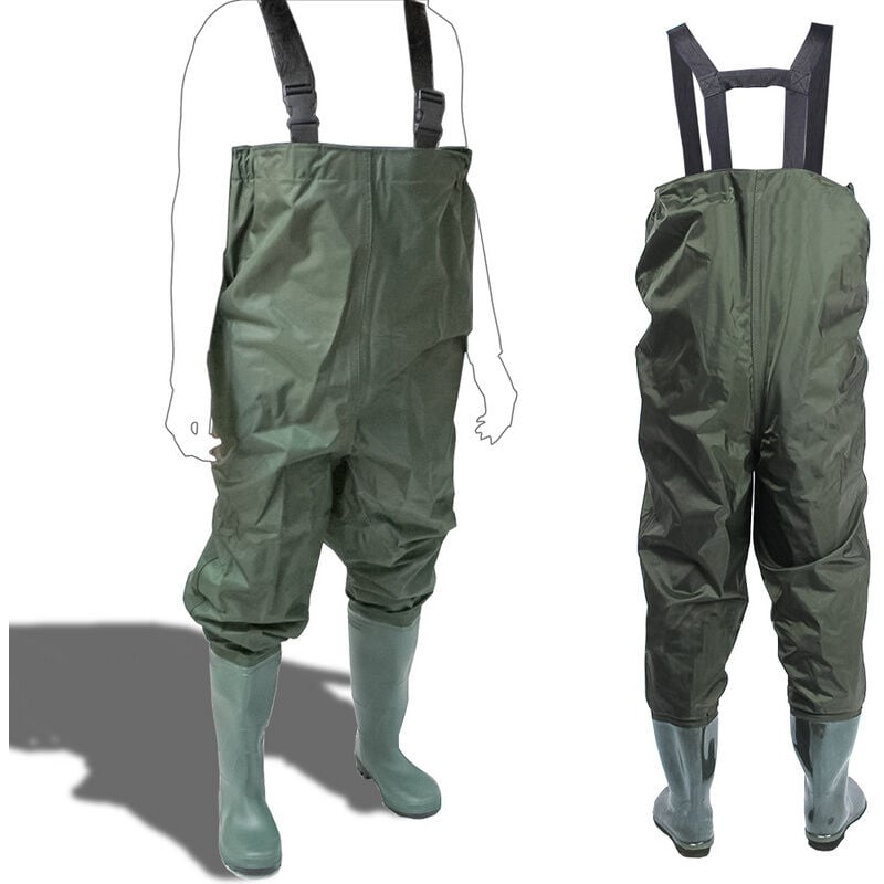 Einfeben - waders Imperméable LatshoseElastic Gr Pantalon de pêche Pantalon d'étang 42/43