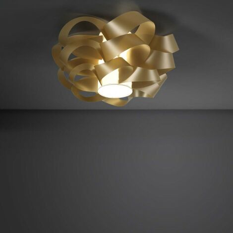 Einflammige CLOUD Gold Deckenleuchte Durchmesser 60x H28 cm