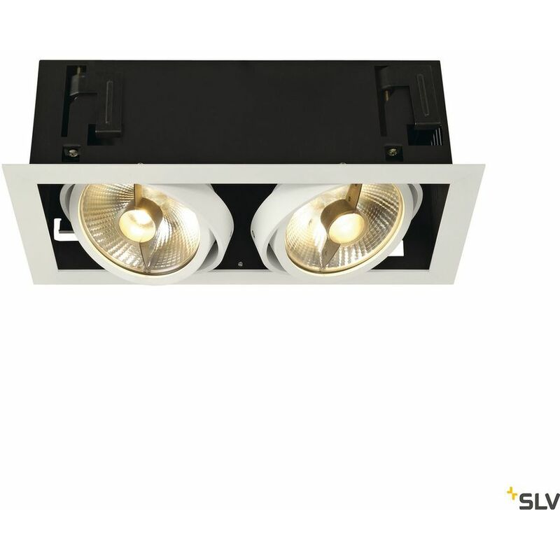 SLV - Kadux 2 ES111 Downlight eckig Weiß max. 2x50W
