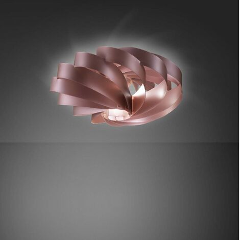Einflammige FLAT Deckenleuchte in Pink Polilux Durchmesser 50x H22cm