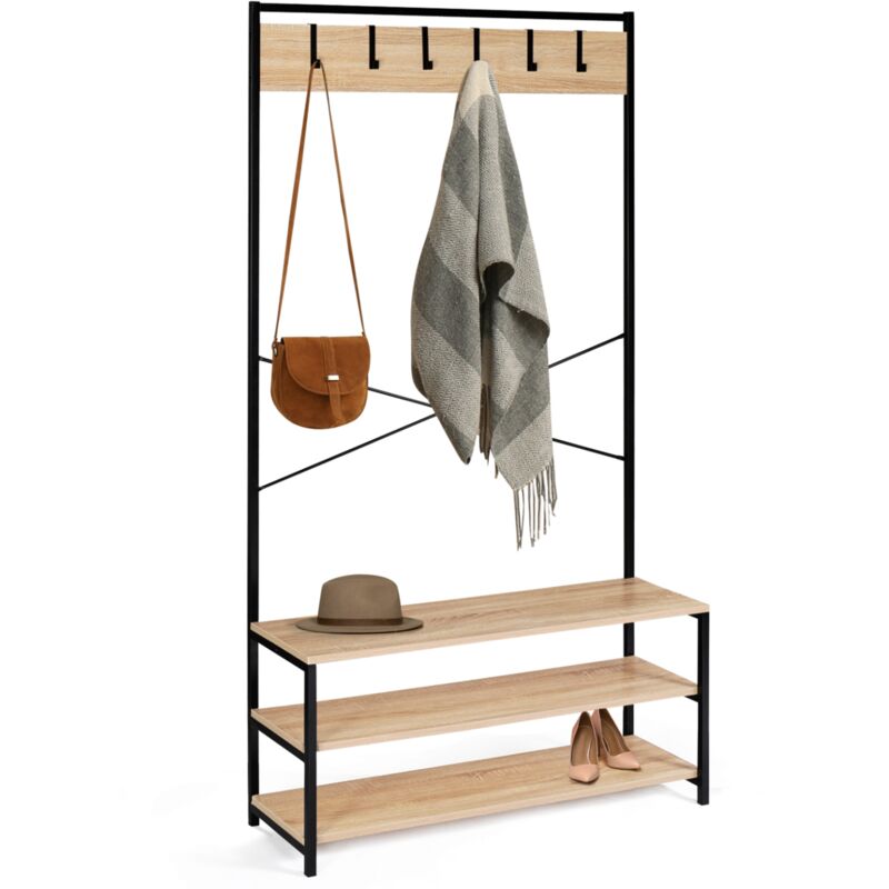 Idmarket Schwarz Eingangsgarderobe Detroit Industriedesign