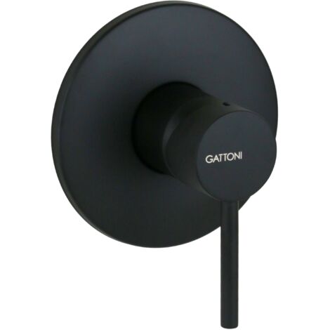 GATTONI RUBINETTERIA Eingebauter Duschmischer 1 Steckdose mattschwarz Gattoni Easy 2230/22NO matt-schwarz - 1 weg