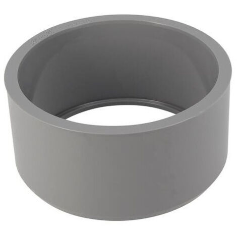 Eingebauter PVC-Reduzierpuffer, männlich 125 mm, weiblich 110 mm.
