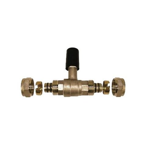 Eingebetteter Kugelhahn für Mehrschicht-Kompressionsrohr 20mm, ohne dass eine Pressmaschine erforderlich ist, grau