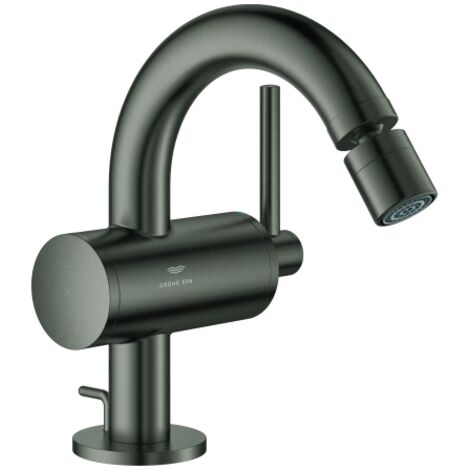 Einhand-Bidetbatterie Atrio 24364 hard graphite gebürstet