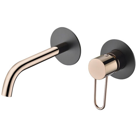 Einhebel-Einbauwaschtisch Milos Black Gold Rose [GLI019/NOR]