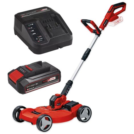 Einhell 18v Cordless 3 in 1 Mower & Strimmer Deck 28cm GE-CT 18/28 + 2.5AH Kit