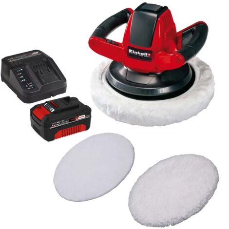 Einhell 18v Cordless Car Boat Buffer Polisher 254mm Power X + 4AH Charging Kit