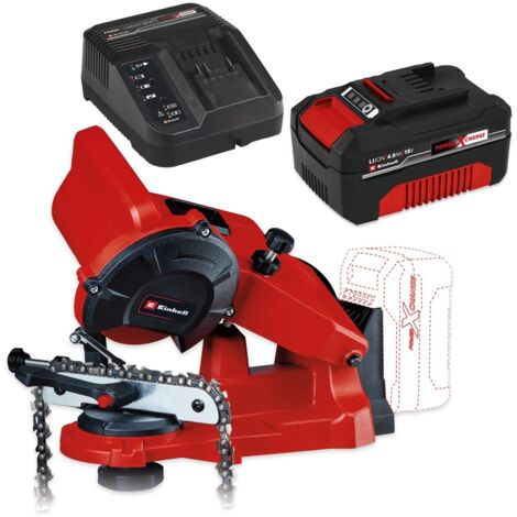 Einhell 18v Cordless Chain Sharpener Power X-Change + 4Ah Battery + Charger