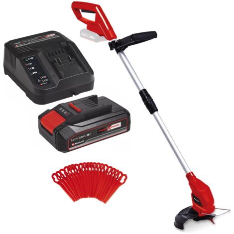 Einhell 18v Cordless Grass Line Trimmer Strimmer 24cm + 2ah Battery + 20 Blades