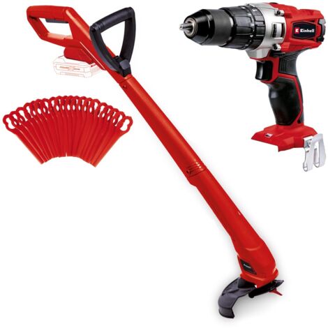 Einhell 18v Cordless Grass Strimmer Lawn Trimmer + Combi Drill