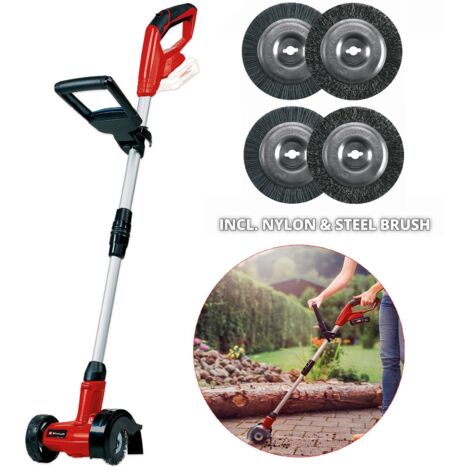 Einhell 18v Cordless Grout Cleaner Patio Weed Moss GC-CC 18 Li Wire Brush x4