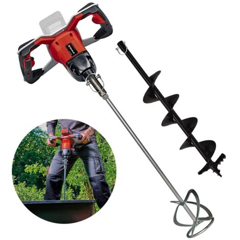 Einhell 18v Cordless Paddle Mortar Mixer + Earth Auger GP-EA 18/150 Li BL-Solo