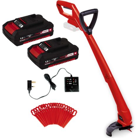 Einhell 18v Cordless Strimmer Lawn Line Trimmer 24cm GC-CT 18/24 Li P 2x Battery