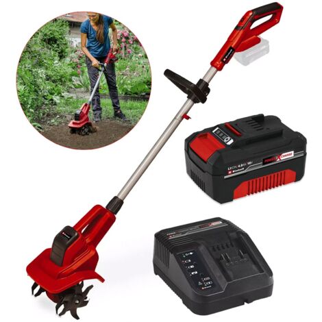 Einhell 18v Cordless Tiller Cultivator 20cm Power X-Change GE-CR 18/20 1 x 4.0ah