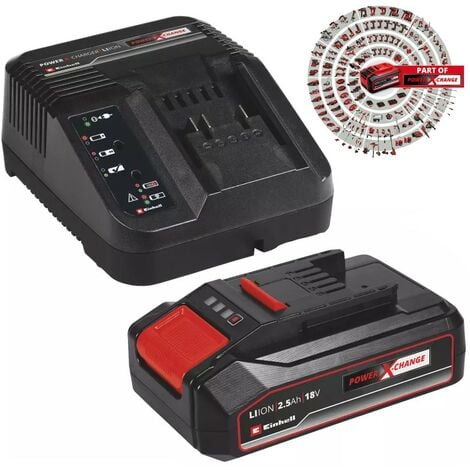 Einhell 18v Power X-Change PXC Starter Kit - 1x 2.5Ah Battery + 3ah Fast Charger