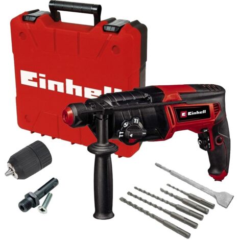 Einhell 240v SDS Plus 4 Mode Rotary Hammer Dril + SDS Bits Chisel +Keyless Chuck