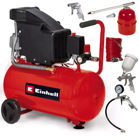 Einhell 24L Air Compressor 8 Bar Electric 1500W TC-AC 190/24/8 Corded + 5PC Set