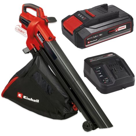 Einhell 3433625 18V Brushless VSpeed Blower Vacuum Leaf Bag + 2.5AH Battery Kit
