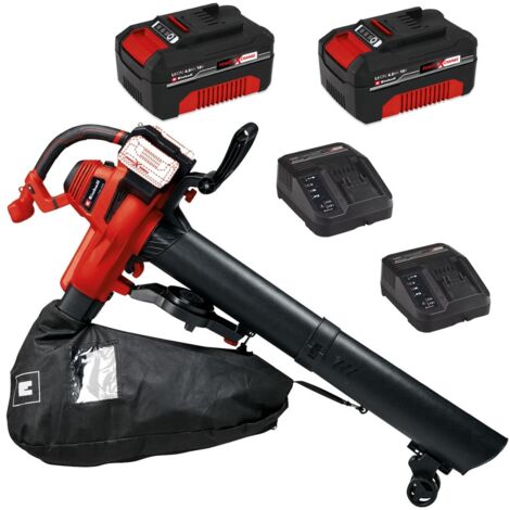 Einhell 3433630 36v Cordless Leaf Blower Vacuum PXC + X2 4AH Battery Kit