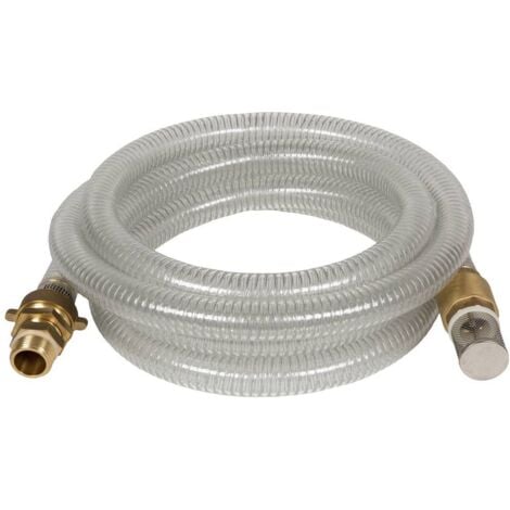 Tubo Aspirazione Einhell 7 Metri Traslucido Con Raccordi Ottone - Per Pompe Acqua - Foto 2