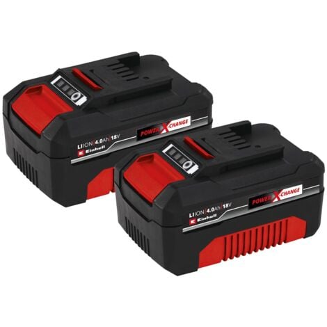 Einhell 4511489 PXC-Twinpack 18v 4.0ah Batteries CB A1 (2 x 4ah Batteries)