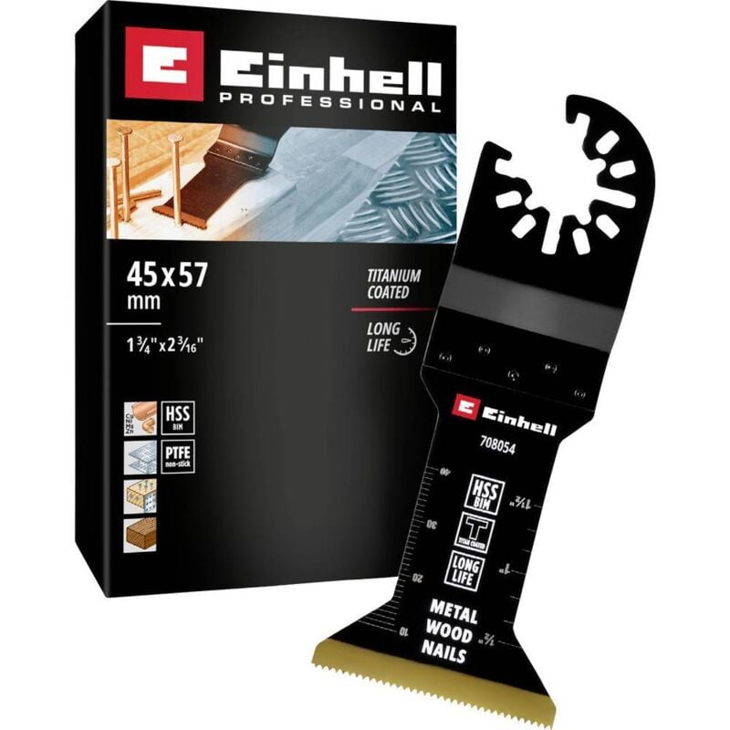 Image of 708054 Tauchsägeblatt bim-ti, 45mm Bimetallico Lama per tagli dal pieno 45 mm 1 pz. - Einhell