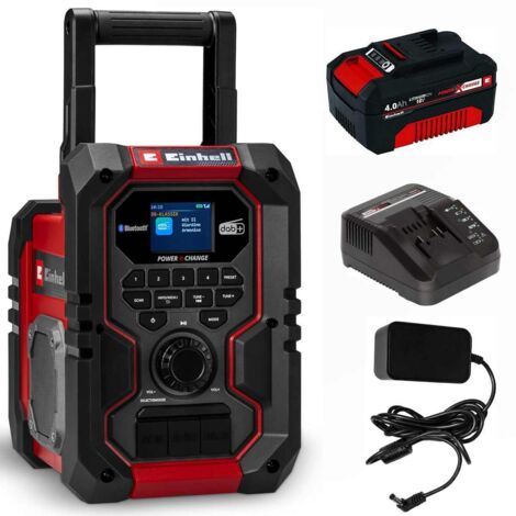 Einhell Akku-Baustellenradio TE-CR 18 Li DAB+/FM/BT mit Akku 4.0 Ah