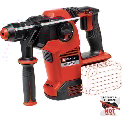 Einhell Akku-Bohrhammer Herocco 36/28 Power X-Change (Twin-Pack, Bohren/Hammerbohren/Meißeln mit/ohne Fixierung, 3.2 Joule, bürstenlos, SDS+, inkl. E-Box, ohne Akku/Ladegerät)