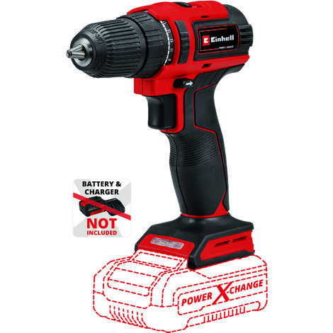 Einhell Akku-Bohrschrauber TE-CD 18/40 Li BL - Solo Power X-Change (Li-Ion, 18 V, 40 Nm, bürstenloser Motor, Drehzahl-Elektronik, Lieferung ohne Akkus & ohne Ladegerät)