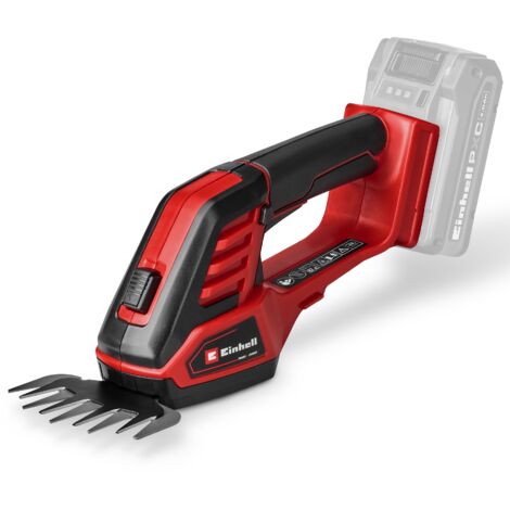 Einhell Akku-Gras-/Strauchschere GE-CG 18/100 Li - 3 in 1-Solo Power X-Change (18 V, inkl. Grasscherenmesser 100 mm, Strauchscherenmesser 200 mm, Harkenaufsatz, ohne Akku)