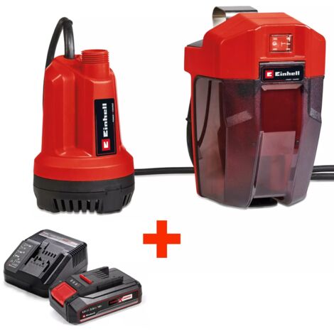 Einhell Akku-Klarwasserpumpe GE-SP 18 Li - Solo + 2,5 Ah Akku Starterkit
