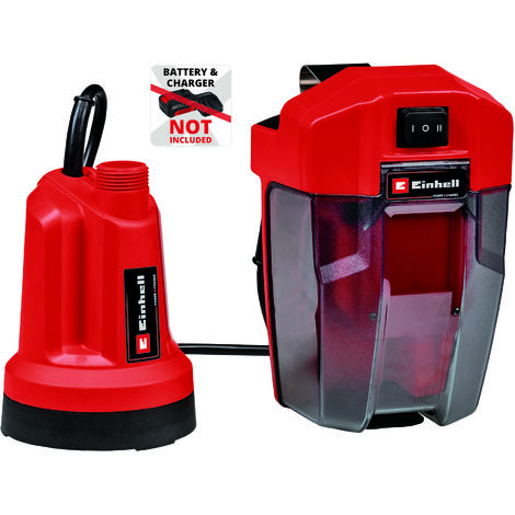 Einhell Akku-Klarwasserpumpe GE-SP 18 LL Li-Solo Power X-Change (Li-Ion, 18V, flachabsaugend bis 1 mm, 108 W, 4.500 L/h, 0,8 bar, Lieferung ohne Akku & Ladegerät)
