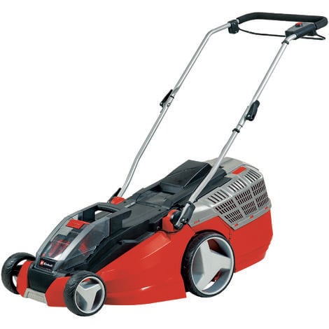 Einhell Akku-Rasenmäher GE-CM 43 Li M Kit Power X-Change (36V, 43 cm Schnittbreite, bis 600 m², Brushless, Mulch-Kit, 63L Fangkorb, 25-75 mm Schnitthöhe, inkl. 2x 4,0Ah + 2x Ladegerät)