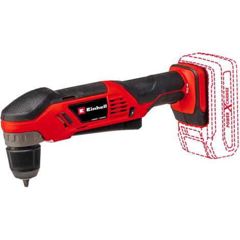 Einhell Akku-Winkelbohrmaschine TE-AD 18 Li-Solo Power X-Change (18 V, 45 Nm, 10 mm Schnellspannbohrfutter, LED-Licht, drehbare Batterieaufnahme, ohne Akku)