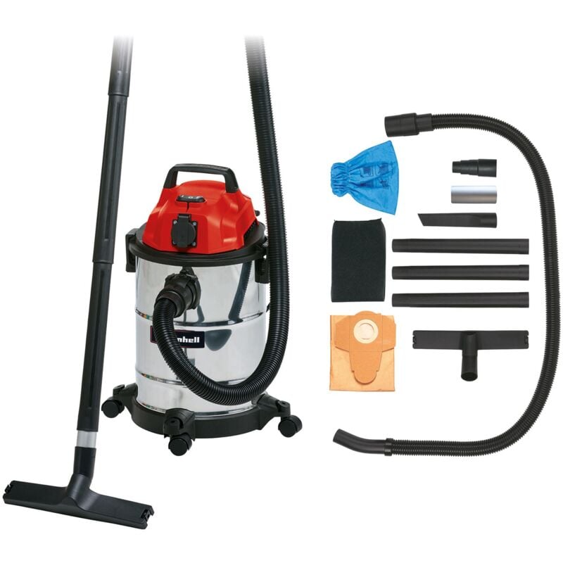 Aspirateur eaux et poussières tc-vc 1820 sa (1250 w, Cuve 20L, Prise synchro oep, Livré avec accessoires) - Einhell