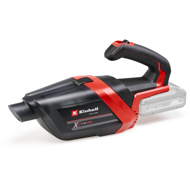 Einhell Aspirateur à main sans fil TE-HV 18/06 Li - Solo Power X-Change (18V, Colecteur de poussière 600 mL, avec accessoires) Livré sans batterie ni