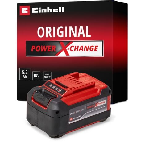 Einhell Batterie 5,2 Ah Power X-Change PLUS (Lithium-Ion, 18 V, pour tous les appareils Einhell Power X-Change)