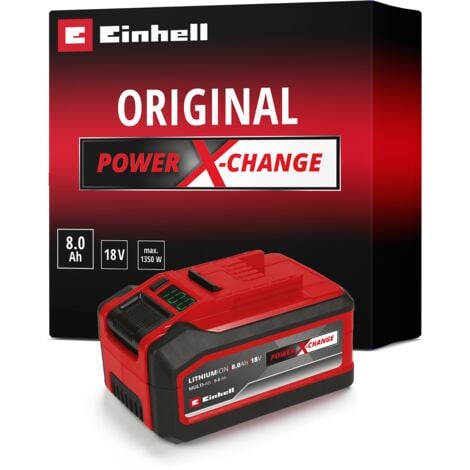 Einhell Batterie 8,0 Ah Multi-Ah Power X-Change PLUS (18 V, 5-8 Multi-Ah, pour tous les appareils Einhell Power X-Change)