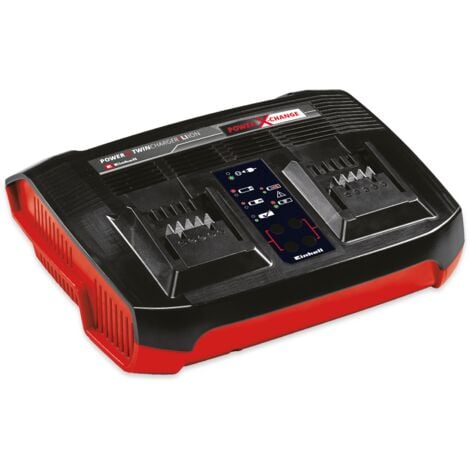 Einhell Battery Twin Charger Power X-Change 18V 3A Dual Batteries Charger