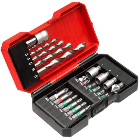 Einhell Bit-Bohrerbox 22-teilig Sechskant Betonbohrer