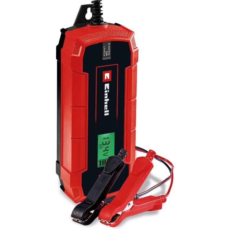 Chargeur de Batterie ce-bc 5 m LiFePO4 (Pour tous types de batteries, courant de charge maximal de 5 a) - Einhell