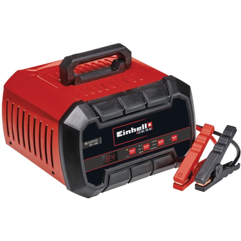 Chargeur de batterie ce-bc 30 m (12 V/24 v, pour batteries gel agm 3-600 Ah, sans entretien/avec faible teneur en acide-plomb) - Einhell