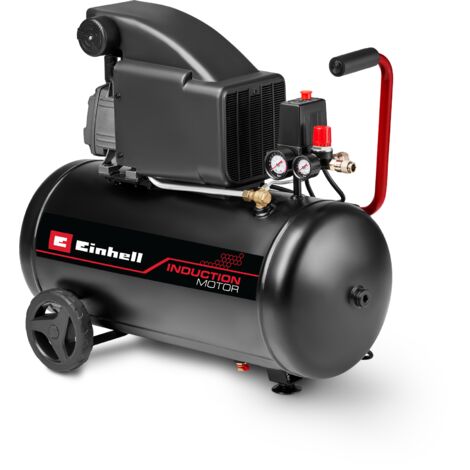 Einhell Compresseur à air TC-AC 270/50/10 (1800W, Cuve de 50 L, Pression 10bar, Débit d'aspiration 270 l/min, Réducteur de pression)