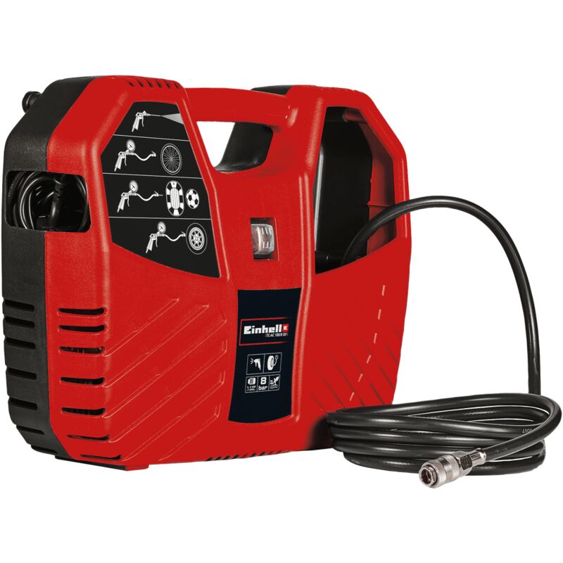 Compresseur mobile tc-ac 180/8 of (1100 w, 180 L/min, 8 bar, avec accessoires) - Einhell