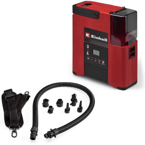 Einhell Compresseur portatif sans fil sans fil SUPPERO 18/380 PXC (18 V, gonflage + dégonflage, max. 1,38 bar/20 psi, max. 380 L/min) Livré sans Batterie ni Chargeur