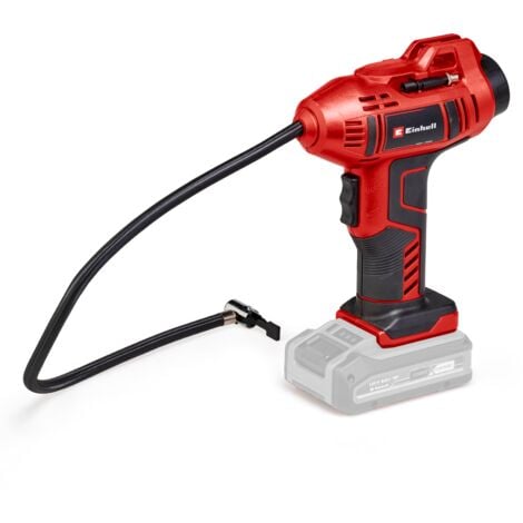 Einhell Compresseur pour voiture sans fil CE-CC 18 Li-Solo Power X-Change (18 V, 11 bar max., flexible à air comprimé 60 cm, fonction darrêt automatique) Livré sans batterie ni chargeur
