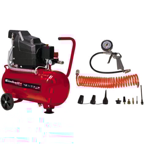 Einhell Compresseur TC-AC 190/24/8 Kit (8 bars max., réservoir 24 L, Livré aevec Kit accessoires)
