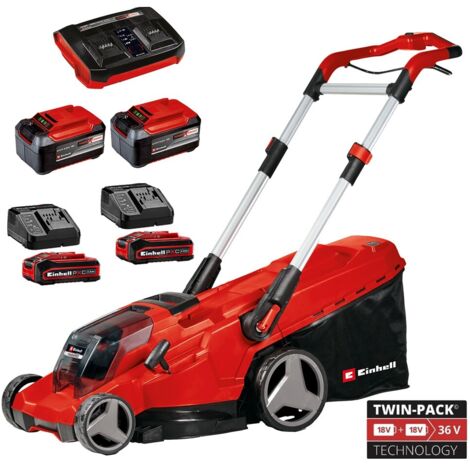 Einhell Cordless 18/36v Lawnmower 42cm RASARRO 36/42 PXC X2 5.2Ah + X2 4AH Kit